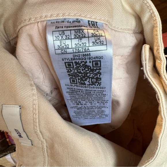 Guess Urban Fit Baggy Wide Leg Cargo Khaki Jeans Tan Women’s 30 - Picture 9 of 10